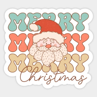 Merry Merry Merry Christmas paws Sticker